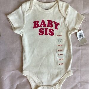 NWT Baby Sister onesie. Great gift idea NEW BABY GIRL
